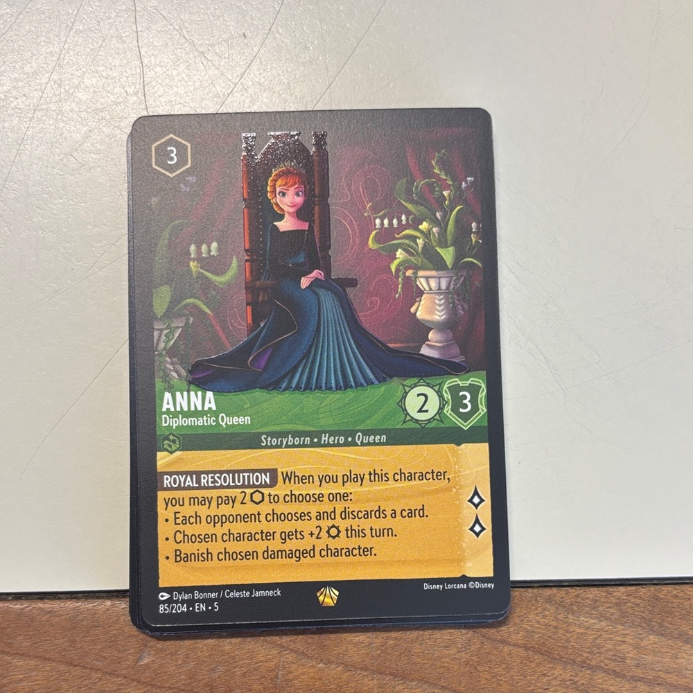 Lorcana Disney Anna Diplomatic Queen Card 85